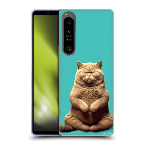 P.D. Moreno Furry Fun Artwork Sitting Cat Soft Gel Case for Sony Xperia 1 IV