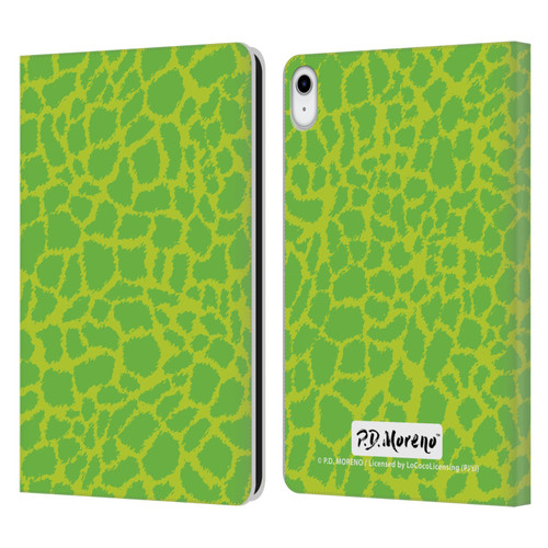 P.D. Moreno Patterns Lime Green Leather Book Wallet Case Cover For Apple iPad 10.9 2022/2025