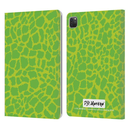 P.D. Moreno Patterns Lime Green Leather Book Wallet Case Cover For Apple iPad Pro 11 2020 / 2021 / 2022
