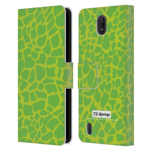 P.D. Moreno Patterns Lime Green Leather Book Wallet Case Cover For Nokia C01 Plus/C1 2nd Edition