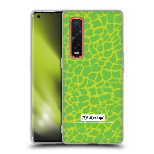 P.D. Moreno Patterns Lime Green Soft Gel Case for OPPO Find X2 Pro 5G