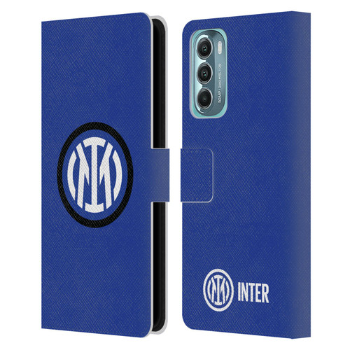 Fc Internazionale Milano Badge Logo Leather Book Wallet Case Cover For Motorola Moto G Stylus 5G (2022)