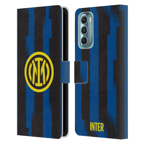Fc Internazionale Milano 2023/24 Crest Kit Home Leather Book Wallet Case Cover For Motorola Moto G Stylus 5G (2022)