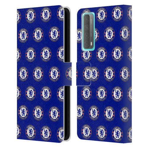 Chelsea Football Club Crest Pattern Leather Book Wallet Case Cover For Huawei P Smart (2021)