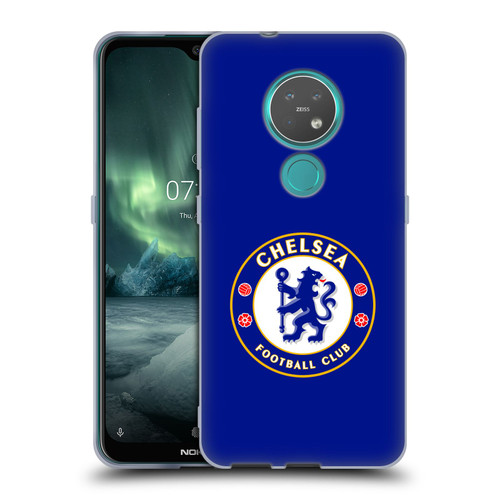 Chelsea Football Club Crest Plain Blue Soft Gel Case for Nokia 6.2 / 7.2