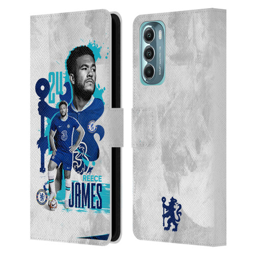 Chelsea Football Club 2022/23 First Team Reece James Leather Book Wallet Case Cover For Motorola Moto G Stylus 5G (2022)
