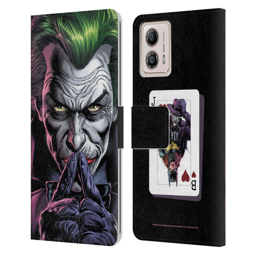 Batman DC Comics Three Jokers The Criminal Leather Book Wallet Case Cover For Motorola Moto G53 5G