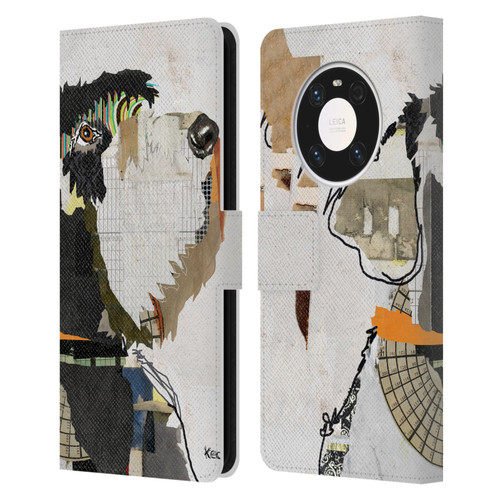 Michel Keck Dogs 2 Schnauzer Leather Book Wallet Case Cover For Huawei Mate 40 Pro 5G