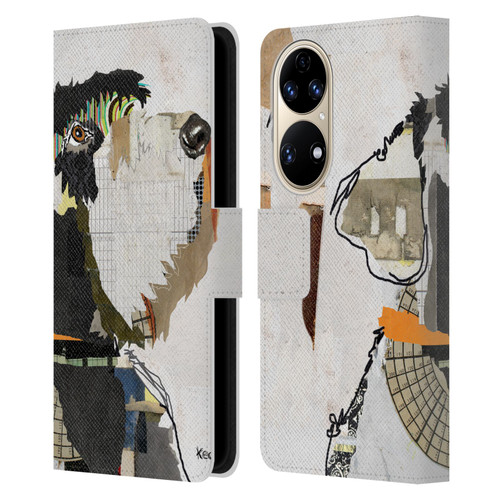 Michel Keck Dogs 2 Schnauzer Leather Book Wallet Case Cover For Huawei P50