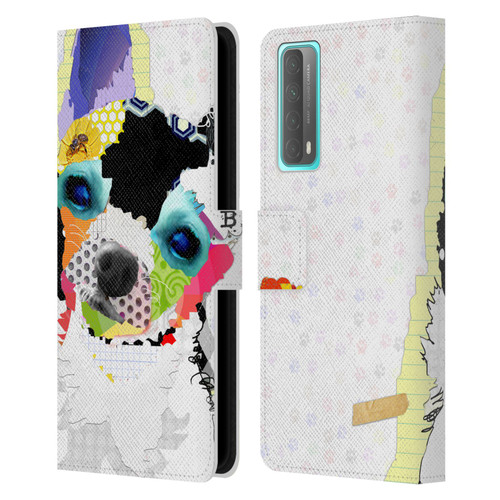 Michel Keck Dogs 2 Chihuahua Leather Book Wallet Case Cover For Huawei P Smart (2021)