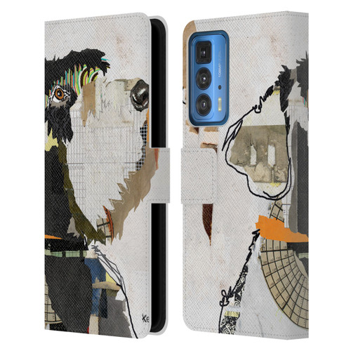 Michel Keck Dogs 2 Schnauzer Leather Book Wallet Case Cover For Motorola Edge 20 Pro