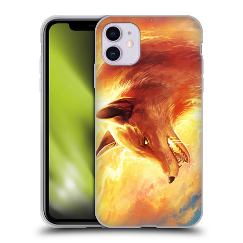 Jonas "JoJoesArt" Jödicke Wildlife Fire Fox Soft Gel Case for Apple iPhone 11