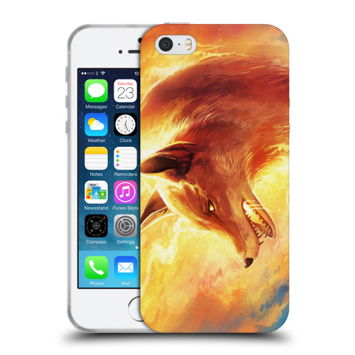 Jonas "JoJoesArt" Jödicke Wildlife Fire Fox Soft Gel Case for Apple iPhone 5 / 5s / iPhone SE 2016