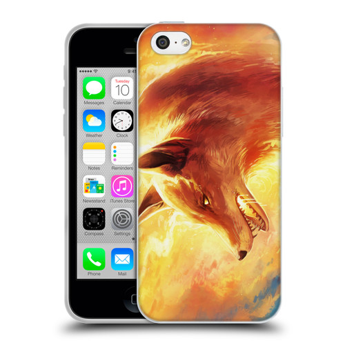 Jonas "JoJoesArt" Jödicke Wildlife Fire Fox Soft Gel Case for Apple iPhone 5c