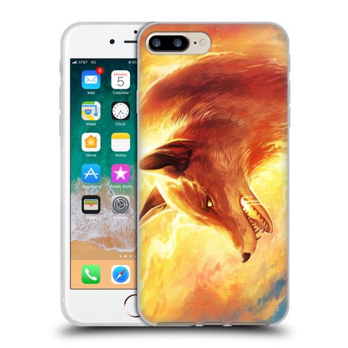 Jonas "JoJoesArt" Jödicke Wildlife Fire Fox Soft Gel Case for Apple iPhone 7 Plus / iPhone 8 Plus