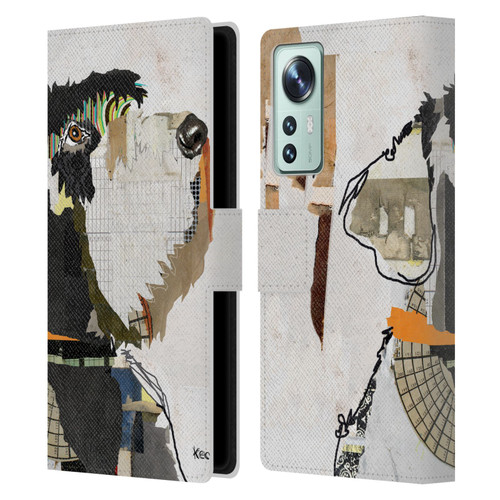 Michel Keck Dogs 2 Schnauzer Leather Book Wallet Case Cover For Xiaomi 12