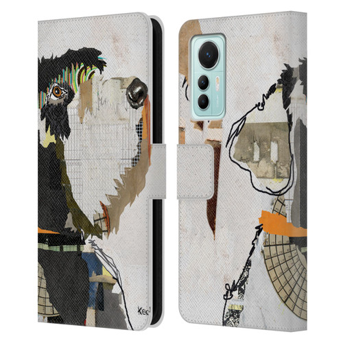 Michel Keck Dogs 2 Schnauzer Leather Book Wallet Case Cover For Xiaomi 12 Lite