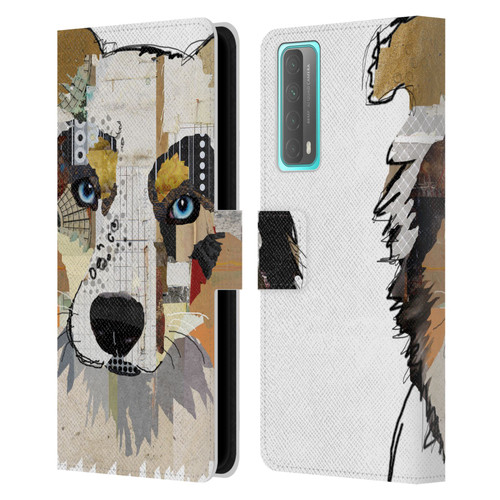 Michel Keck Dogs 3 Australian Shepherd Leather Book Wallet Case Cover For Huawei P Smart (2021)