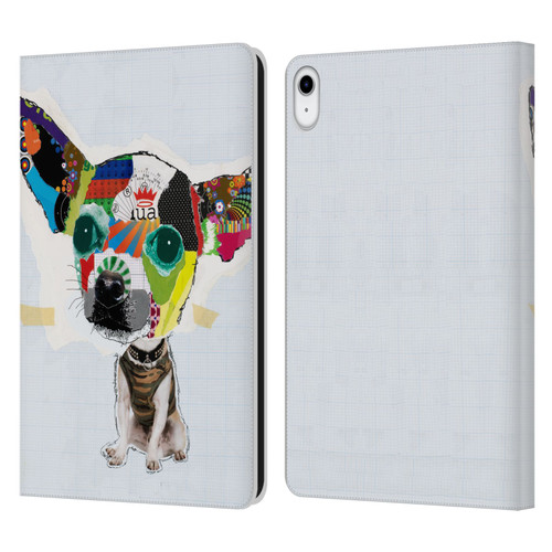 Michel Keck Dogs 3 Chihuahua 2 Leather Book Wallet Case Cover For Apple iPad 10.9 2022/2025