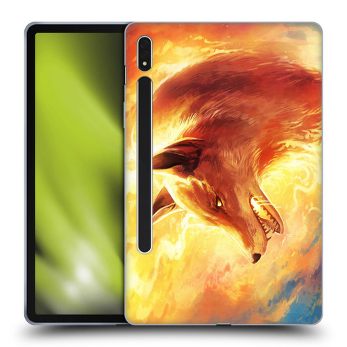Jonas "JoJoesArt" Jödicke Wildlife Fire Fox Soft Gel Case for Samsung Galaxy Tab S8