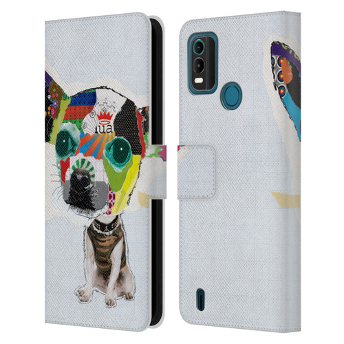 Michel Keck Dogs 3 Chihuahua 2 Leather Book Wallet Case Cover For Nokia G11 Plus