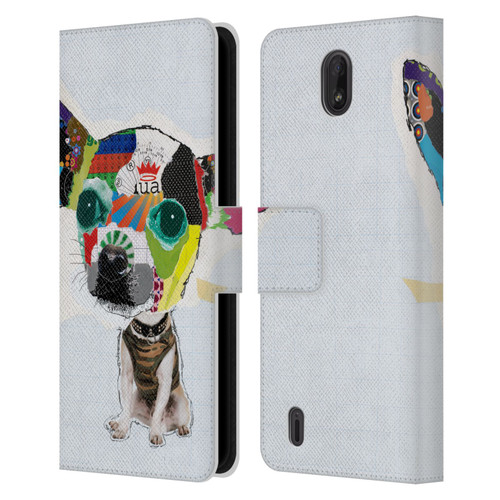 Michel Keck Dogs 3 Chihuahua 2 Leather Book Wallet Case Cover For Nokia C01 Plus/C1 2nd Edition