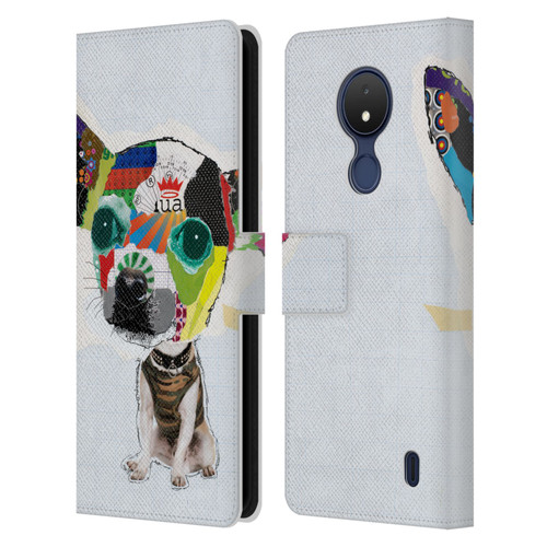 Michel Keck Dogs 3 Chihuahua 2 Leather Book Wallet Case Cover For Nokia C21