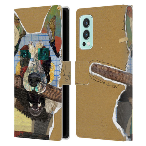 Michel Keck Dogs 3 German Shepherd Leather Book Wallet Case Cover For OnePlus Nord 2 5G