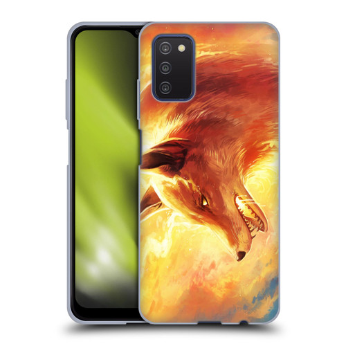 Jonas "JoJoesArt" Jödicke Wildlife Fire Fox Soft Gel Case for Samsung Galaxy A03s (2021)