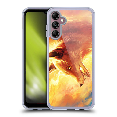 Jonas "JoJoesArt" Jödicke Wildlife Fire Fox Soft Gel Case for Samsung Galaxy A14 5G