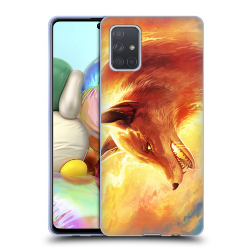 Jonas "JoJoesArt" Jödicke Wildlife Fire Fox Soft Gel Case for Samsung Galaxy A71 (2019)