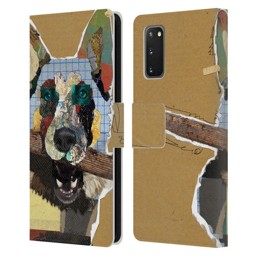 Michel Keck Dogs 3 German Shepherd Leather Book Wallet Case Cover For Samsung Galaxy S20 / S20 5G