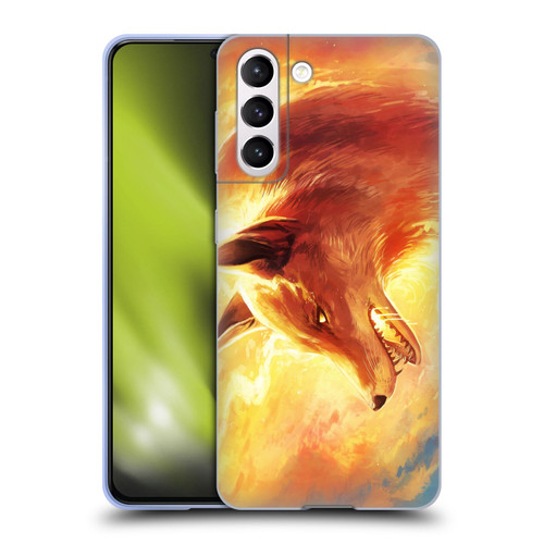 Jonas "JoJoesArt" Jödicke Wildlife Fire Fox Soft Gel Case for Samsung Galaxy S21 5G