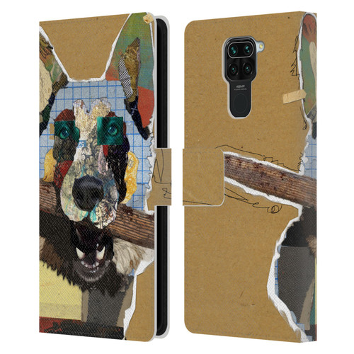 Michel Keck Dogs 3 German Shepherd Leather Book Wallet Case Cover For Xiaomi Redmi Note 9 / Redmi 10X 4G