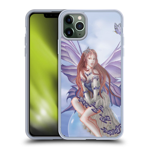 Nene Thomas Bubbles Purple Lace Fairy On Cat Soft Gel Case for Apple iPhone 11 Pro Max