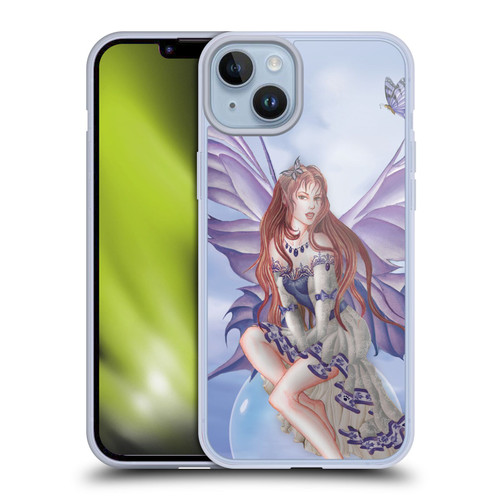Nene Thomas Bubbles Purple Lace Fairy On Cat Soft Gel Case for Apple iPhone 14 Plus