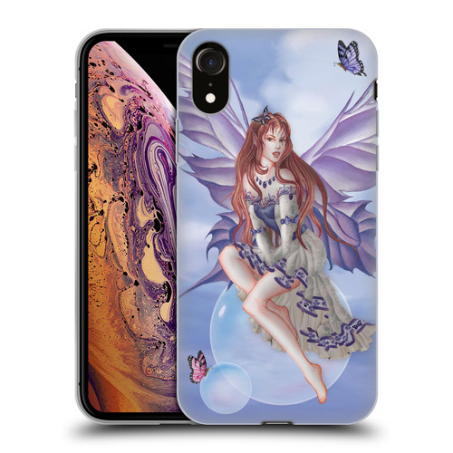 Nene Thomas Bubbles Purple Lace Fairy On Cat Soft Gel Case for Apple iPhone XR