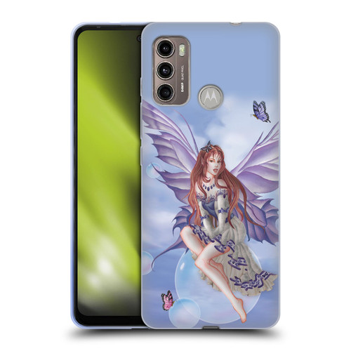 Nene Thomas Bubbles Purple Lace Fairy On Cat Soft Gel Case for Motorola Moto G60 / Moto G40 Fusion