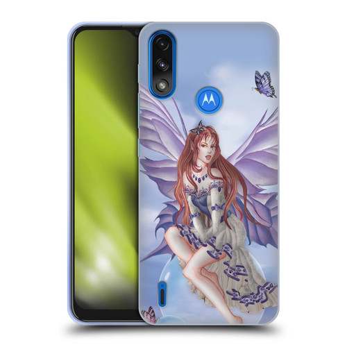 Nene Thomas Bubbles Purple Lace Fairy On Cat Soft Gel Case for Motorola Moto E7 Power / Moto E7i Power