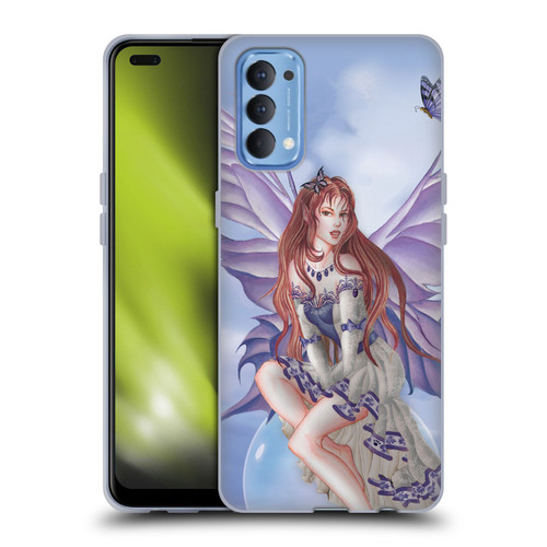 Nene Thomas Bubbles Purple Lace Fairy On Cat Soft Gel Case for OPPO Reno 4 5G