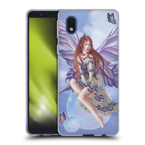 Nene Thomas Bubbles Purple Lace Fairy On Cat Soft Gel Case for Samsung Galaxy A01 Core (2020)
