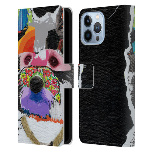 Michel Keck Dogs Westie Leather Book Wallet Case Cover For Apple iPhone 13 Pro Max