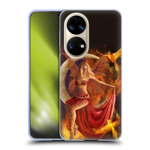 Nene Thomas Crescents Fire Fairy On Moon Phoenix Soft Gel Case for Huawei P50