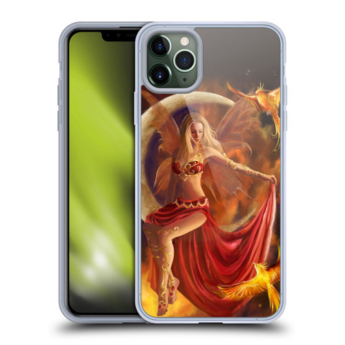 Nene Thomas Crescents Fire Fairy On Moon Phoenix Soft Gel Case for Apple iPhone 11 Pro Max