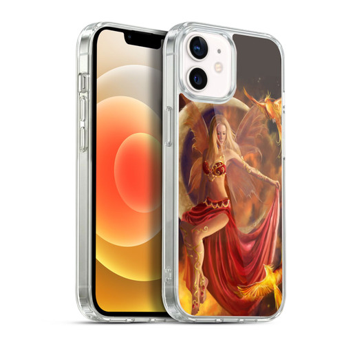 Nene Thomas Crescents Fire Fairy On Moon Phoenix Soft Gel Case for Apple iPhone 12 / iPhone 12 Pro & MagSafe