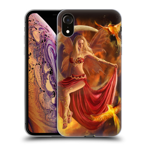 Nene Thomas Crescents Fire Fairy On Moon Phoenix Soft Gel Case for Apple iPhone XR