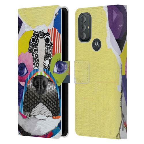 Michel Keck Dogs Boston Terrier Leather Book Wallet Case Cover For Motorola Moto G10 / Moto G20 / Moto G30