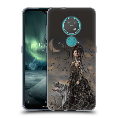 Nene Thomas Crescents Gothic Fairy Woman With Wolf Soft Gel Case for Nokia 6.2 / 7.2