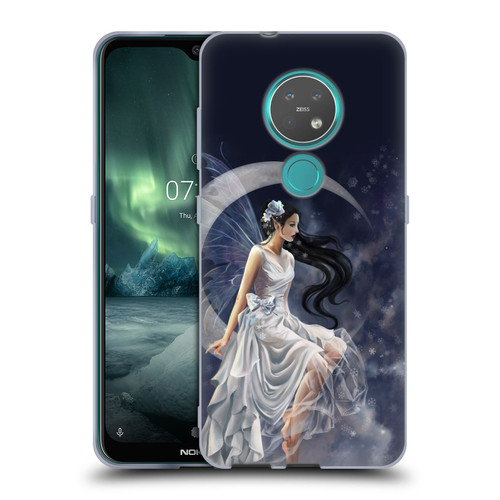 Nene Thomas Crescents Winter Frost Fairy On Moon Soft Gel Case for Nokia 6.2 / 7.2