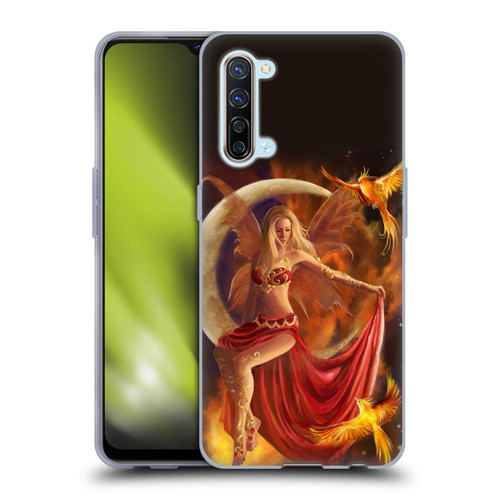 Nene Thomas Crescents Fire Fairy On Moon Phoenix Soft Gel Case for OPPO Find X2 Lite 5G